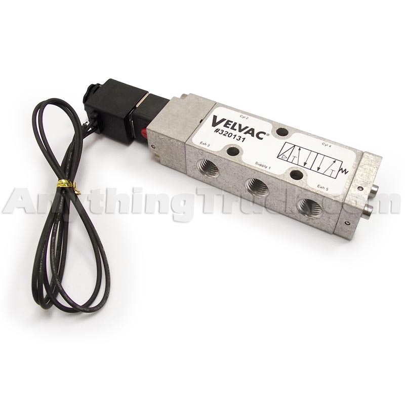 Velvac 320178 4Way Electric Solenoid Valve for Air Cylinders, 1/4" NPT Ports