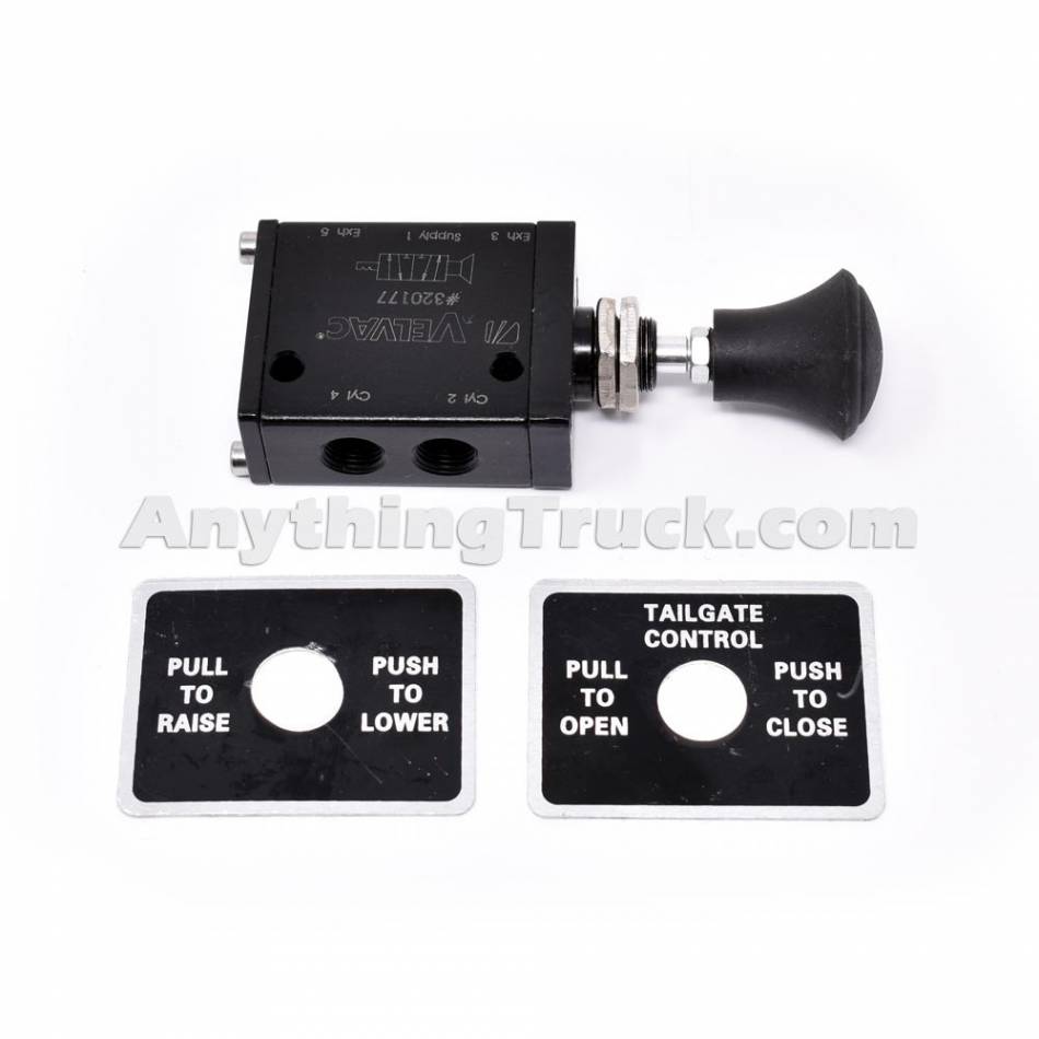 Velvac 320177 Four-Way Push/Pull Valve, 1/8