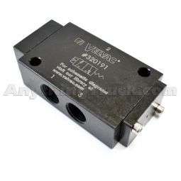 Velvac 320191 3-Way Air Pilot Spring Return Valve with Air Pilot Supply Port