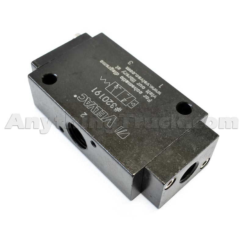 Velvac 320191 3-Way Air Pilot Spring Return Valve with Air Pilot