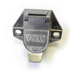 Tow Pro 593084PTP 7-Way Trailer Wiring Socket with Split Pins, Brass Contacts, For Semis