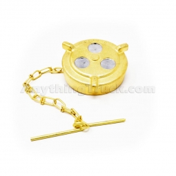 Velvac 600007 Brass Non-Locking Fuel Cap, Female, 2" Nominal Size, 11-1/2 Threads Per Inch