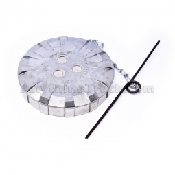 Velvac 600168 4" Female Aluminum Non-Locking Fuel Cap