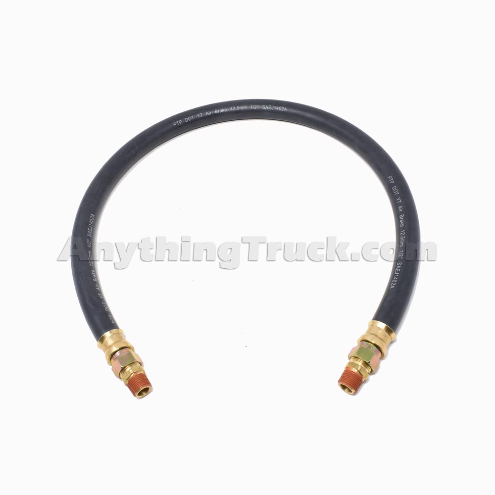 DS148046 46" Rubber Air Brake Hose Assembly, 1/2" I.D. With 3/8" NPT